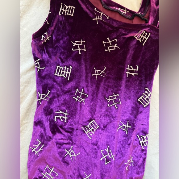 purple velour gymnastics leotard - Picture 2 of 9